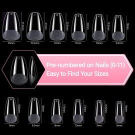 ZEYACHAN 240pcs Short False Nail Tips