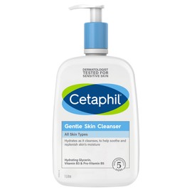 Cetaphil Gentle Skin Cleanser for Face & Body Care 1 Litre