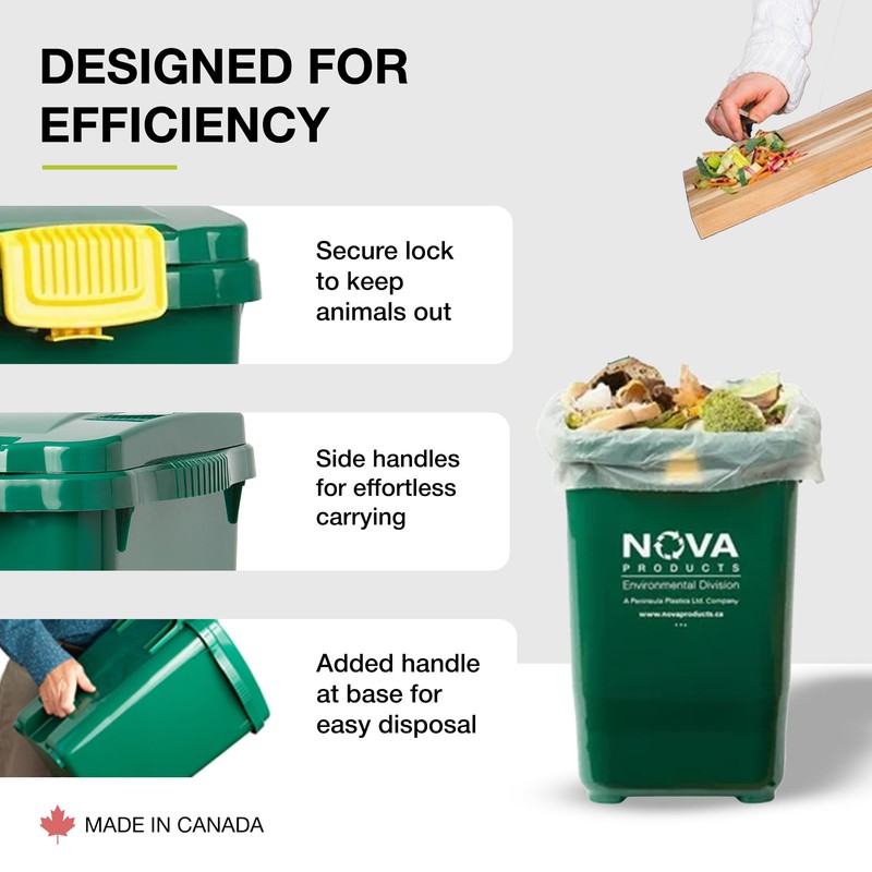 Nova Products 7 Gallons (27L) Organics Bin - Composting Solution