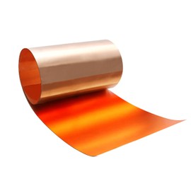 Uxney Copper Sheet Roll, 1000 x 200 x 0.4 mm, High Grade, Applicable for Various Home Repair and DIY Projects