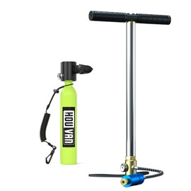 HOUVAN Mini Scuba Tank 0.5L Diving Tank with DOT Certification Up to Support 10 Minutes Underwater Breathing Reusable Backup Tanks for Underwater Shooting and Rescue Operations Operations,C-GN