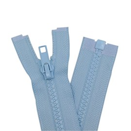 YaHoGa - 2 cremalleras separadoras de 14 pulgadas para coser abrigos, chamarra con cierre, color azul claro, cremalleras de plástico moldeado a granel (14 pulgadas, azul claro)