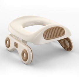 Smashier 2 - in - 1 Go Potty for Travel and Training - Foldable, Supports up to 110 lbs, with 24 Liners. Portable Toddler Potty Seat for Car Trips (Khaki)