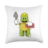 Turtle Mason Trowel Throw Pillow