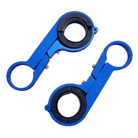 Mairhie Stationary Bike Handlebar Extender, 12 Inches Double Clamp Bike Bracket Bicycle Accessories for Phone Mount, GPS, Light Lamp (Blue)