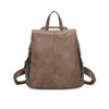 Women's Fashion PU Leather Backpack Large Capacity Rucksack School Travel