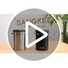 SANGKEE Bote Hermético para Café,Tarro de Café de Acero Inoxidable,1.8