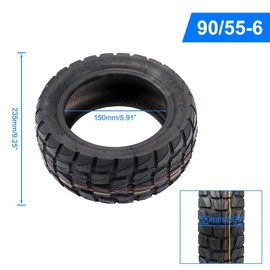 CMIYETO 90/55-6 Scooter Tire 10 inch Off Road Tire 10x3.0 Wider & Thicker Rubber Tubeless Tire Motorcycle Electric Scooter Tires Outer Tire Replace for 90/55-6 80/65-6 tyre Wheel Parts