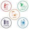Sutter Signs Recycling Stickers for Trash Can, 6" Wide |