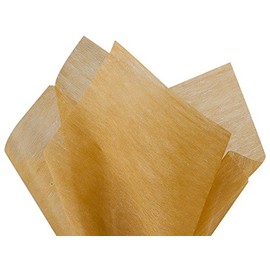 Pack Of 100, Solid Gold Non-Woven Fiber Tissue Sheets 20" x 26" Reusable & 100% Polyester
