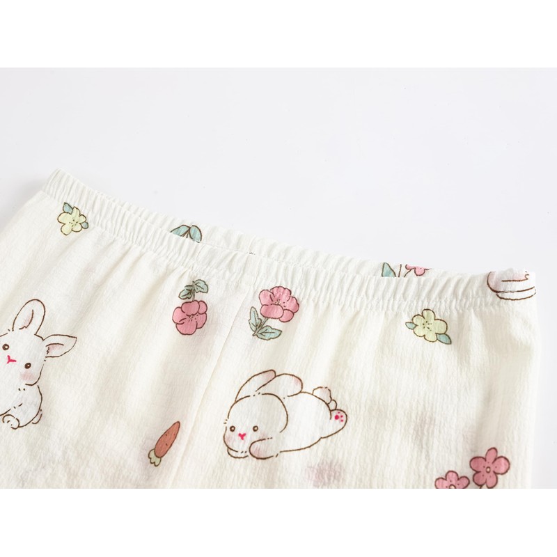 Hupohoi Big Girls Button Down Pajama Set 3pcs Short Sleeve