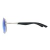 Piranha Luther Aviator Sunglasses with Silver Frames and Mirrored Blue