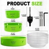 [8-in-1 Kit] Bi-Metal 3", 4-1/4", 6-1/4" Hole Saws + Drill