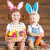 150 PCS Easter Tattoos for Kids, 6 Sheets Spring Basket