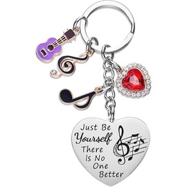 Yuiturt Taylor Quotes Merch Music Lover Keychain Gifts For Women Daughter Teen Girls Cute Keychains, Inspirational Gift Guitar Pick Keyring for Guitarist Musicians Music Lovers Music Teacher Gift