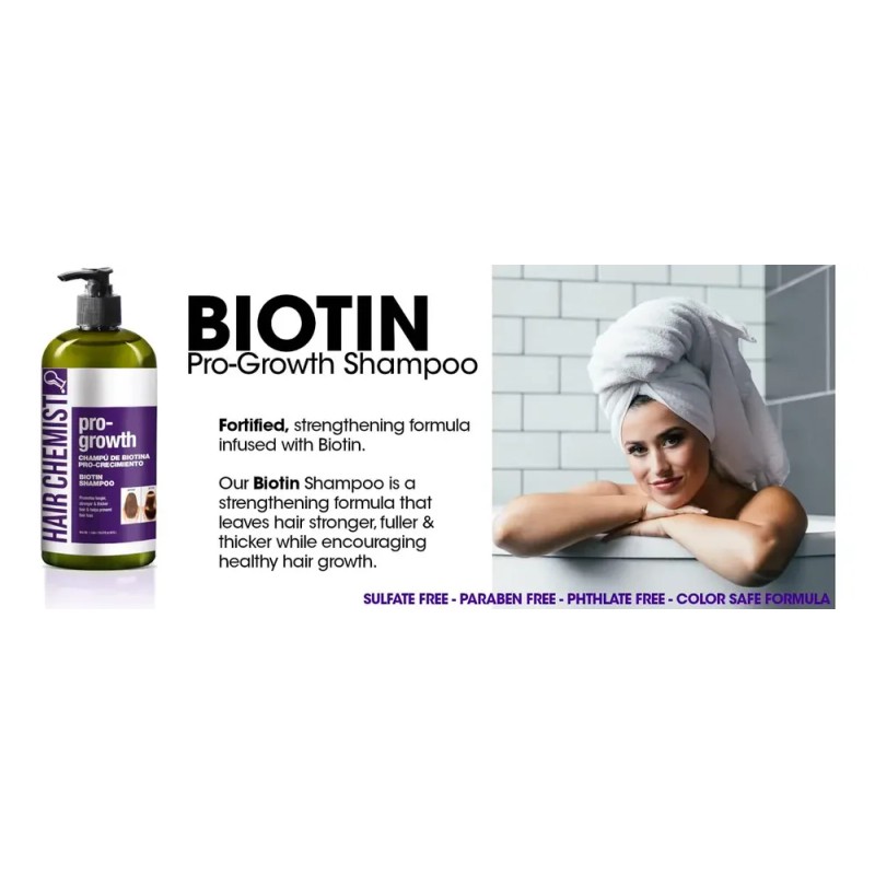 Champú Hair Chemist Pro-crecimiento con Biotina 1l Para