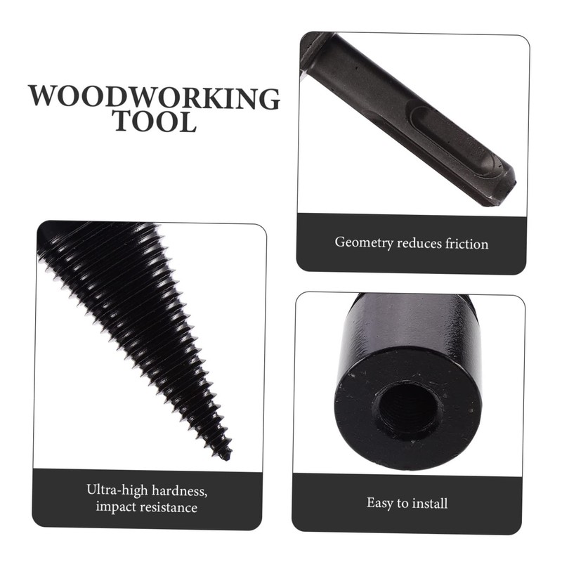 SHINEOFI 1 Set Firewood Drill Bit Set Wood Splitter Kit