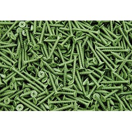 500 PCS Phillips Wafer Head 8 x 1-5/8 Coated Cement Fiber Backer Board Screw Hi-Lo for DIY Real Men