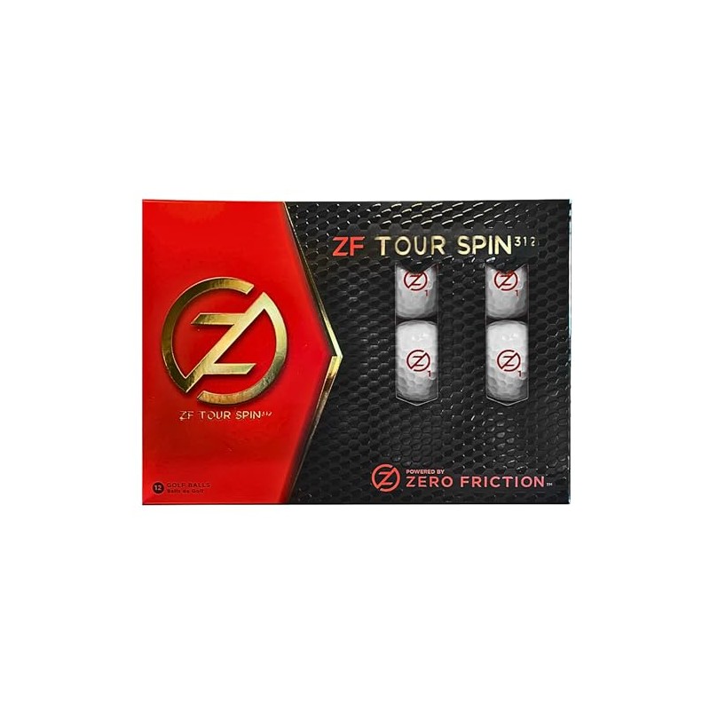 Zero Friction Tour Spin Golf Balls-12 Pack, White