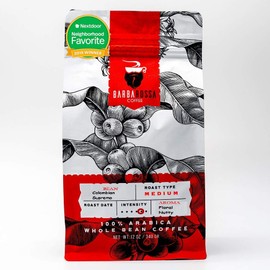 Barbarossa Colombian Supremo Coffee - Arabica Natural Premium Quality Handcrafted Medium Dark Artisan Roasted Whole Coffee Beans | 2019 Neighborhood Favorite Award