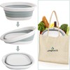 Square Folding Hand Wash Basin Collapsible Washing Up Bowl Portable