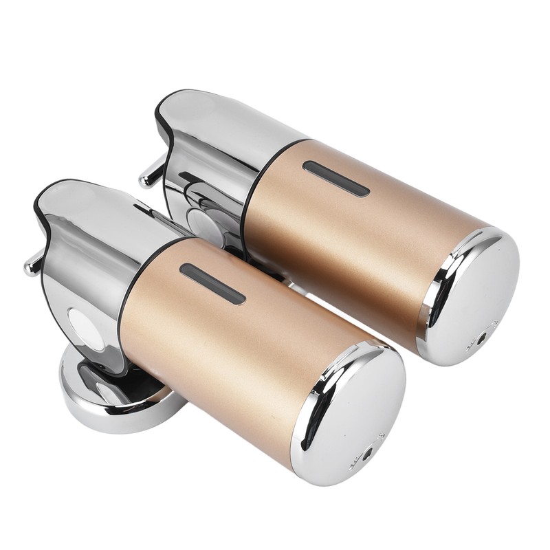 Wall Mount Soap Shower Dispenser Dual Pump 2 Separate Compartments