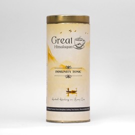 Great Himalayan Immunity Tea with Turmeric, Ashwagandha, Himalayan Tulsi, Ginger, Black Pepper gives the vitality and immunity. 12 Servings per Can. Tisane or Caffeine Free Herbal Tea.