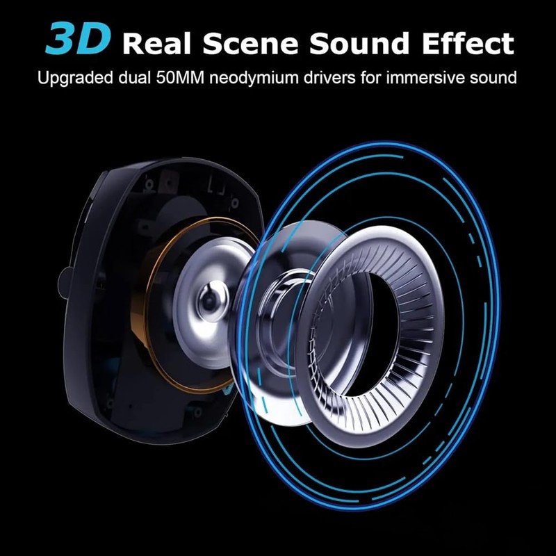 xelea Wireless Gaming Headset with Mic 2.4G Bluetooth Headphone USB