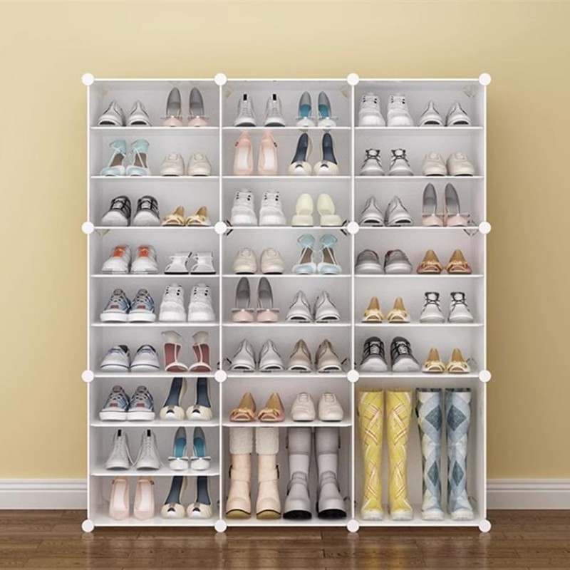 AngelcityCC Shoe Rack Organizer, 3 x 12-Tiers Stackable 72 Pairs