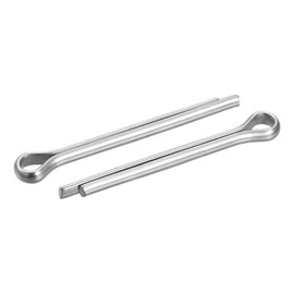 sourcing map Split Cotter Pin, 6mm x 60mm Stainless Steel Clip Fastener Fitting for Automotive, Mechanics, Silver Tone, 8Pcs