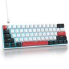 surmen 60% Mechanical Gaming Keyboard with Linear Red Switch, Wired
