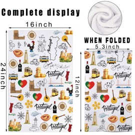 MYSOMY Portugal Kitchen Towel, Portuguese Kitchen Towel, Portugal, Housewarming Gift, Portugal Tea Towel (Portugal UK)