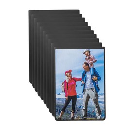 sourcing map 2.5 x 3.5 Inch Magnetic Picture Frames for Refrigerator, Black, 10 Packs