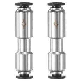 M METERXITY 2-Pack 4/25 Inch OD Tube Push to Connect One Way Check Valve Nickel Plated Brass & Plastic Inline Air Pneumatic Check Valve for Air/Gas [Black]
