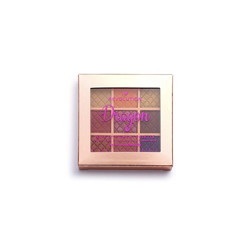 Revolution Beauty London, Fantasy, Makeup Pigment Palette, Dragon, 9 Shades,
