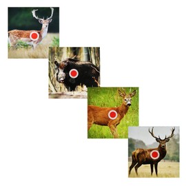 ATFLBOX Targets Pack of 100 14 x 14 cm with Animal Motif Air Rifle Pistol Airsoft Shooting Disc for Bullet Trap CO2 Weapons BB Gun and Pellet Gun Paper Targets