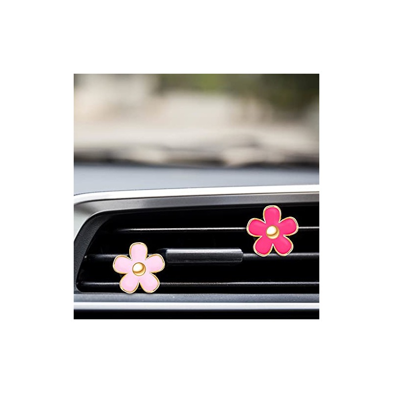 Frienda 6 Pcs Daisy Flower Car Air Freshener Clips