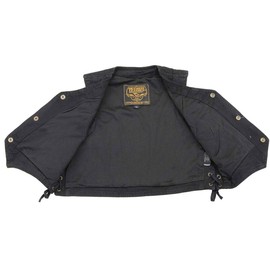 Milwaukee Leather Boys' MDK3900 Kids Classic Denim Side Lace Vest, Black, Large