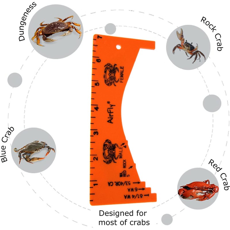 AirFly Crab and Lobster Gauge - Measure for Dungeness, Rock
