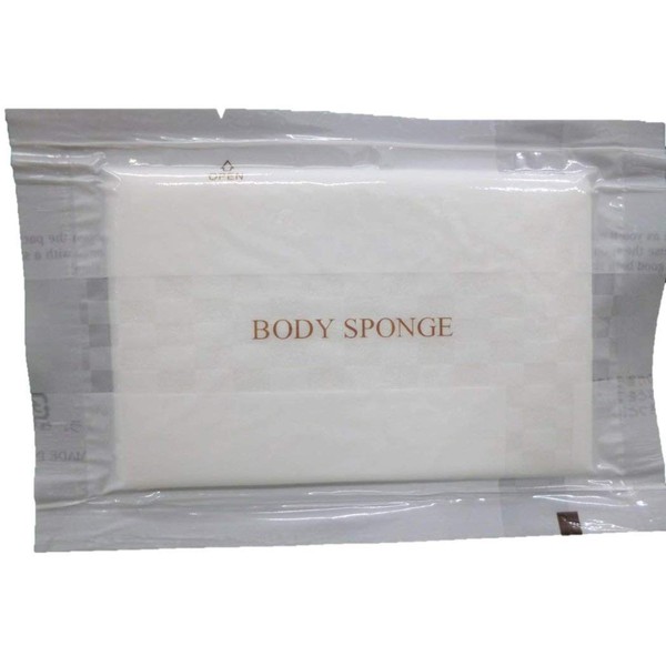 110 Pcs Hotel Amenities Commercial Compressed Body Sponge, Disposable, Individually Wrapped, Made in Japan, 0.2 inch (6 mm) x 1.2 inches (30 mm)
