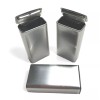 MagnaKoys® MagnaKoys Rectangular Silver Metal Hinged Lid Tin Containers (7