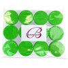 Beauticom 12 Pieces 20G/20ML Round Clear Jars with GREEN Lids