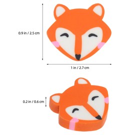 Lurrose Pack of 50 Fox Erasers for Kids Pencil Animals Mini Cute for Classroom Prizes - Large for Boys and Girls