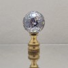BALL Glitterbomb Blue Speckled 1" Ball Lamp Finial Nickel/Polishe -