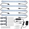 Litever Grow Light Strip Kit 36W with Timer, 4 pcs