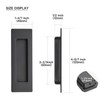 Ravinte 8 Pack Black Sliding Closet Door Handles Black Flush
