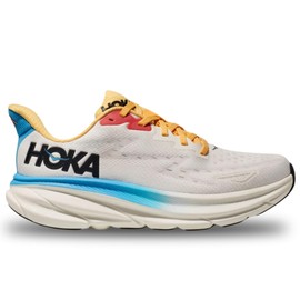 Hoka Womens Clifton 9 Textile Blanc De Blanc Swim Day Trainers 10 US