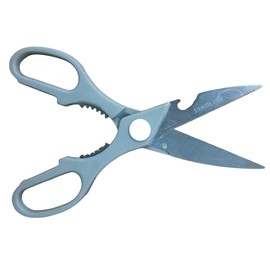 3 in 1 Heavy Duty Stainless Steel Kitchen Scissor, Cooking Scissors, Multi-Purpose Kitchen Shears for for Meat Poultry Herbs Cutting, Bottle Jar Opener and Nut Cracker (Grey)