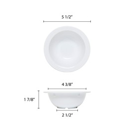 Thunder Group Nustone white melamine dinnerware collection 5.20 inch - 10 oz grapefruit bowl, comes in dozen