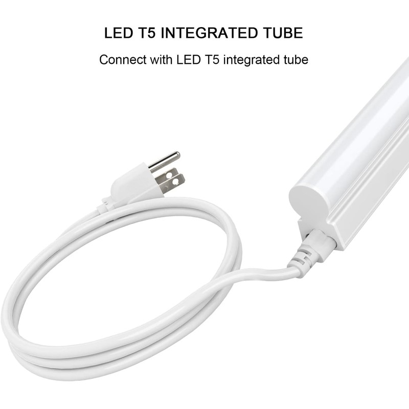 JESLED T8/T5 2FT Integrated LED Tube Light Fixture AC Power
